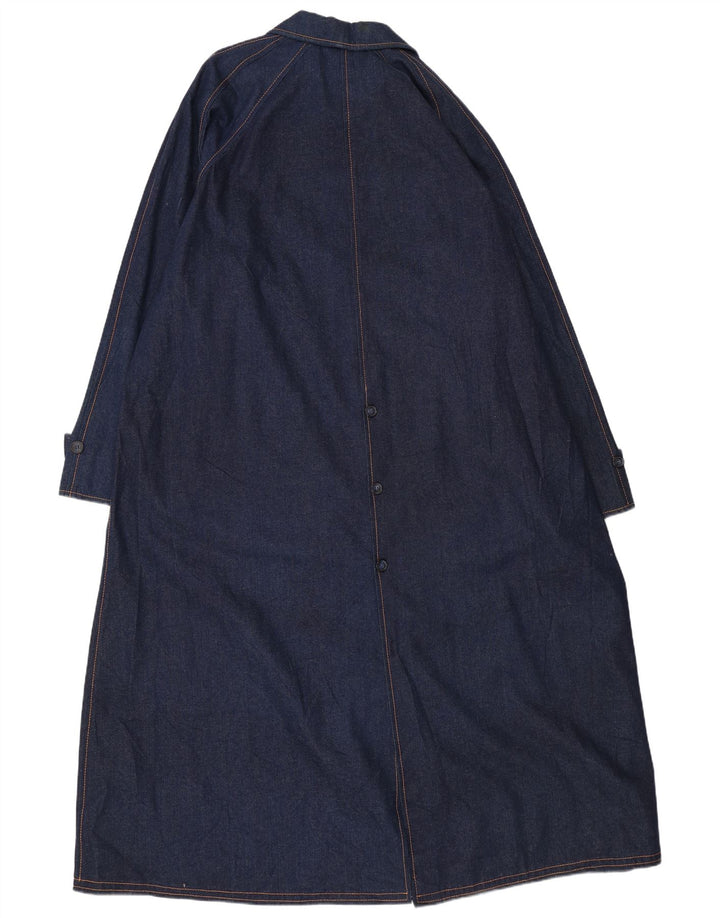 VINTAGE Mens Oversized Denim Coat UK 18 XL Navy Blue