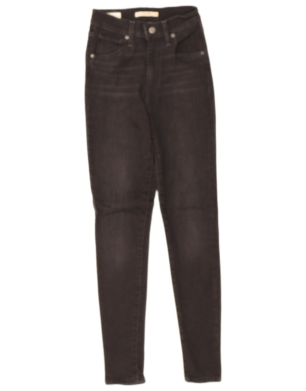 Levi's Womens Super Skinny Jeans W25 L28 Grey Cotton