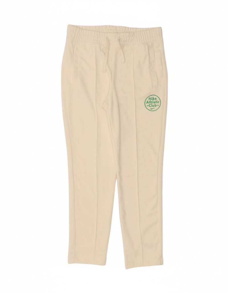 NIKE Mens Tracksuit Trousers Small  Off White Polyester Vintage Nike and Second-Hand Nike from Messina Hembry 