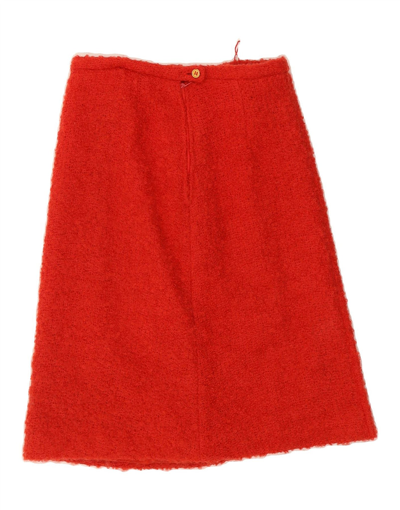 VINTAGE Womens 2 Piece Skirt Set EU 42 Large W28 L24 Red Wool Vintage Vintage and Second-Hand Vintage from Messina Hembry 
