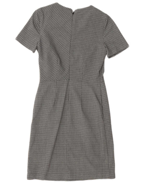 Next Womens Sheath Dress UK 6 XS Grey Houndstooth
