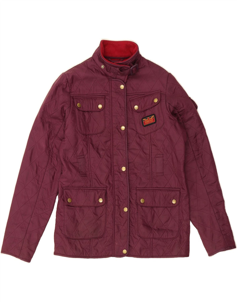 BARBOUR Girls Quilted Jacket 14-15 Years 2XL Burgundy Polyamide Vintage Barbour and Second-Hand Barbour from Messina Hembry 