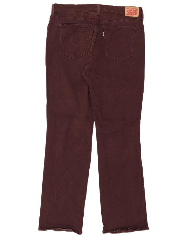 LEVI'S Womens 505 Straight Jeans W32 L32 Maroon Cotton
