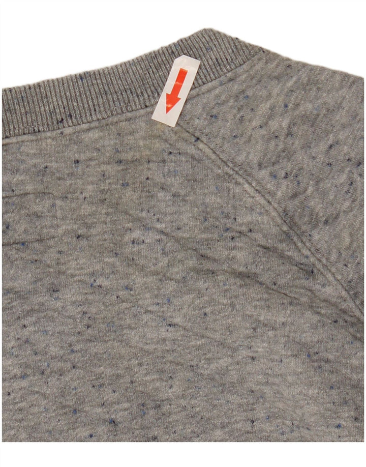 Jack Wills Womens Oversized Sweatshirt Jumper UK 8 Small Grey Cotton