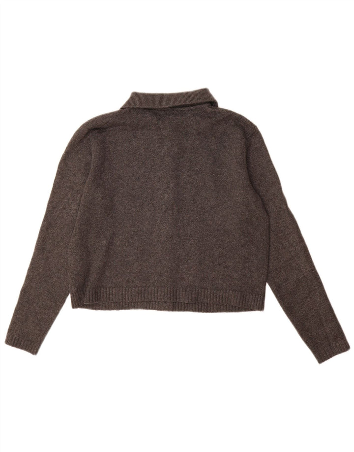 Marks & Spencer Womens Cardigan Sweater UK 10 Small Grey Polyester