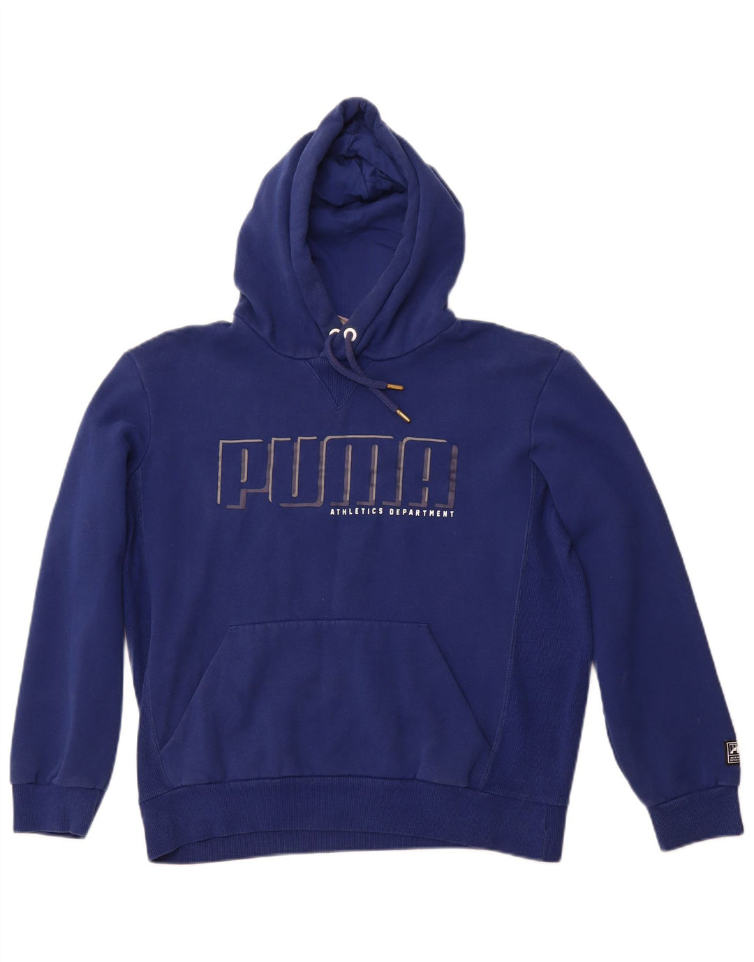 PUMA Mens Graphic Hoodie Jumper Medium Navy Blue