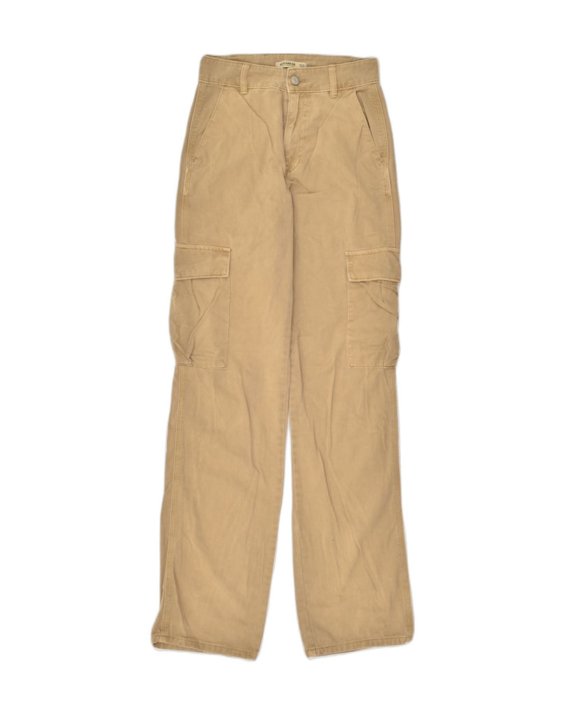 PULL & BEAR Womens Straight Cargo Trousers EU 34 XS W26 L32  Beige | Vintage Pull & Bear | Thrift | Second-Hand Pull & Bear | Used Clothing | Messina Hembry 