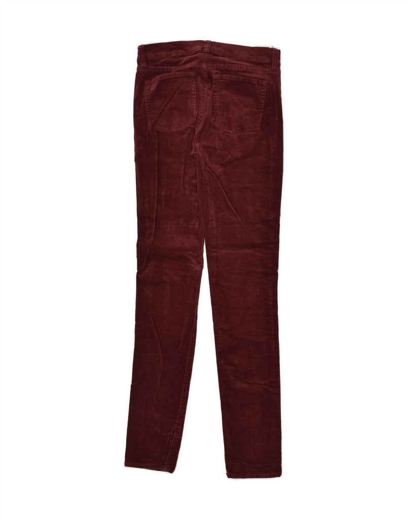 J. CREW Womens Stretch Skinny Casual Trousers W24 L30  Burgundy Cotton | Vintage J. Crew | Thrift | Second-Hand J. Crew | Used Clothing | Messina Hembry 