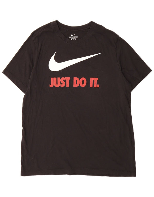 Nike Mens Graphic T-Shirt Top 2XL Black Cotton