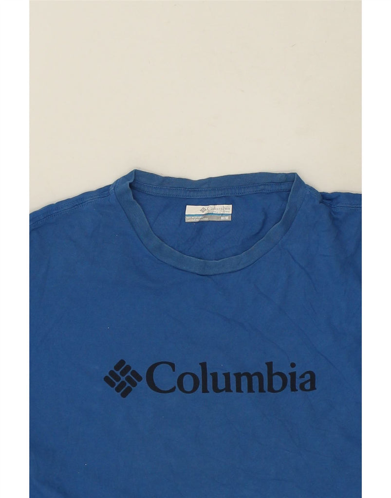 COLUMBIA Mens Graphic T-Shirt Top Medium Blue Cotton | Vintage Columbia | Thrift | Second-Hand Columbia | Used Clothing | Messina Hembry 