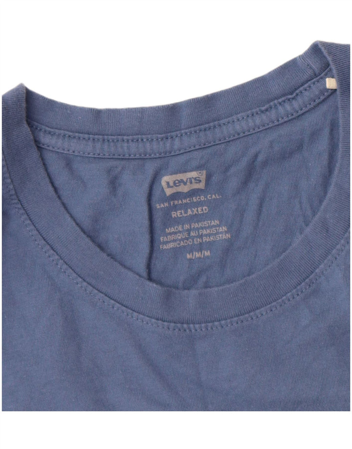 Levi's Mens Relaxed Fit Graphic T-Shirt Top Medium Blue Cotton
