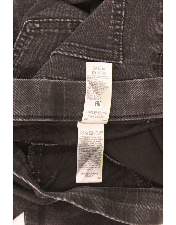 Marks & Spencer Womens Jegging Jeans UK 12 Medium W29 L28 Black Cotton