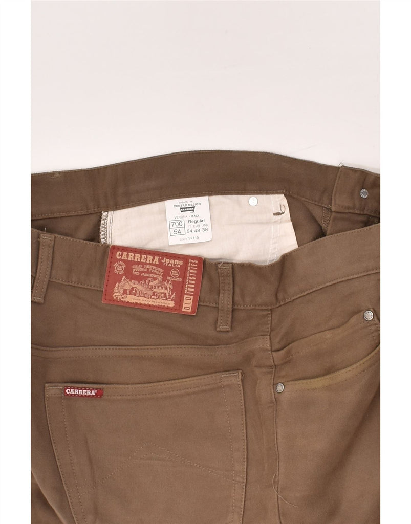 CARRERA Mens 700 Straight Casual Trousers W38 L32 Brown Cotton | Vintage Carrera | Thrift | Second-Hand Carrera | Used Clothing | Messina Hembry 