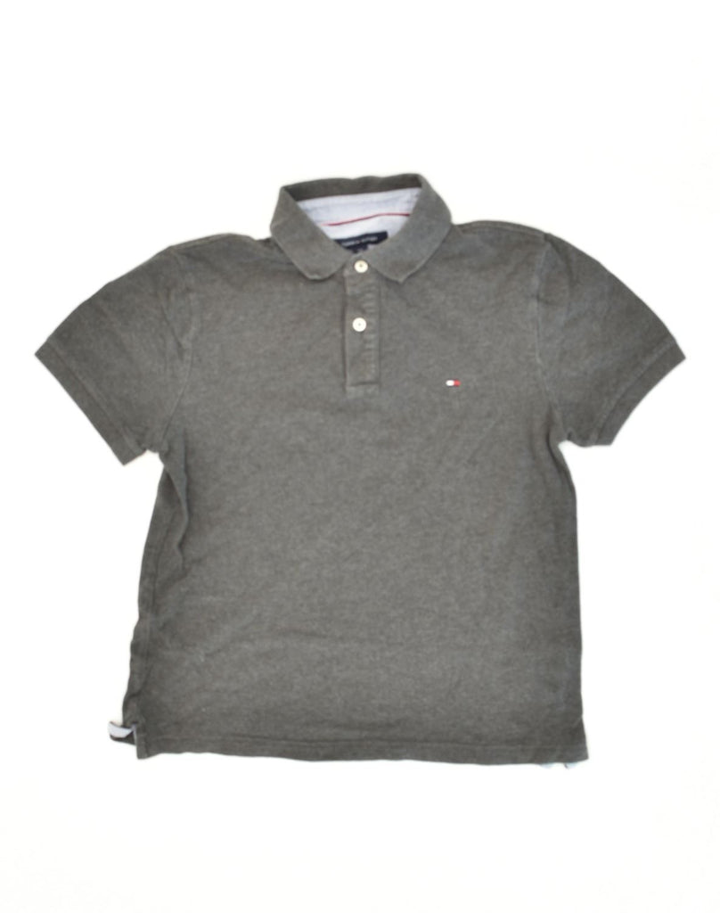 TOMMY HILFIGER Mens Polo Shirt Small Grey Cotton | Vintage Tommy Hilfiger | Thrift | Second-Hand Tommy Hilfiger | Used Clothing | Messina Hembry 