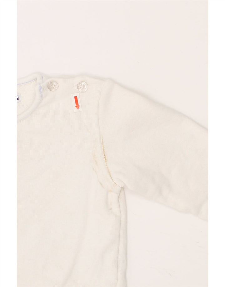 TRUSSARDI Baby Girls Graphic Sweatshirt Jumper 6-9 Months White Cotton Vintage Trussardi and Second-Hand Trussardi from Messina Hembry 