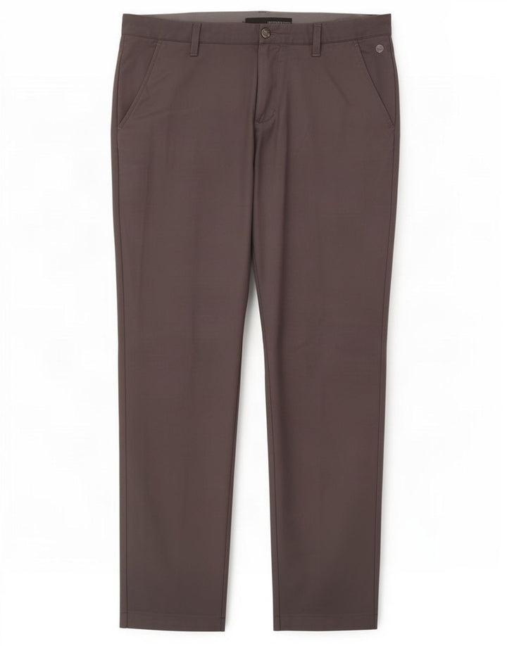 Adidas Mens Straight Chino Trousers W32 L30 Grey Polyester
