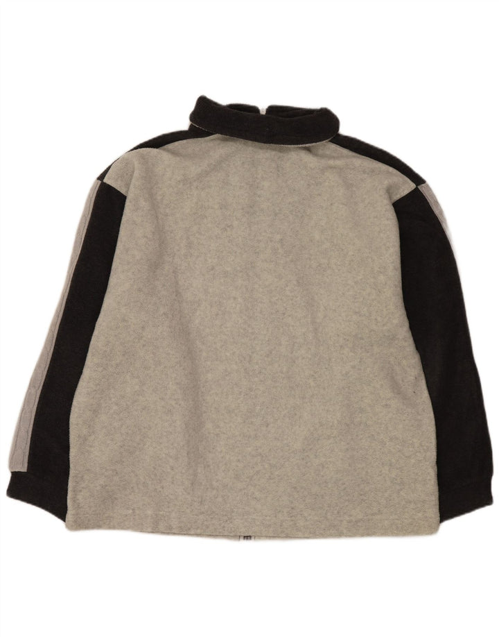 Greenstone Park Mens Knit Fleece Jacket UK 44 2XL Grey Colourblock