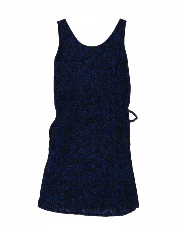 MOSSIMO Womens Abstract Pattern Sleeveless A-Line Dress UK 10 Small Blue