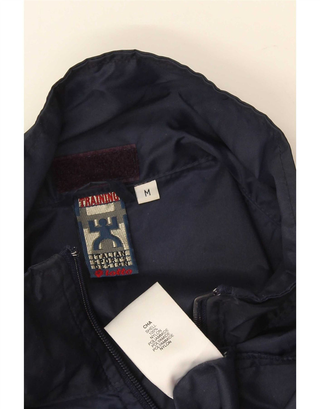 Lotto Mens Rain Jacket UK 38 Medium Navy Blue Colourblock Nylon