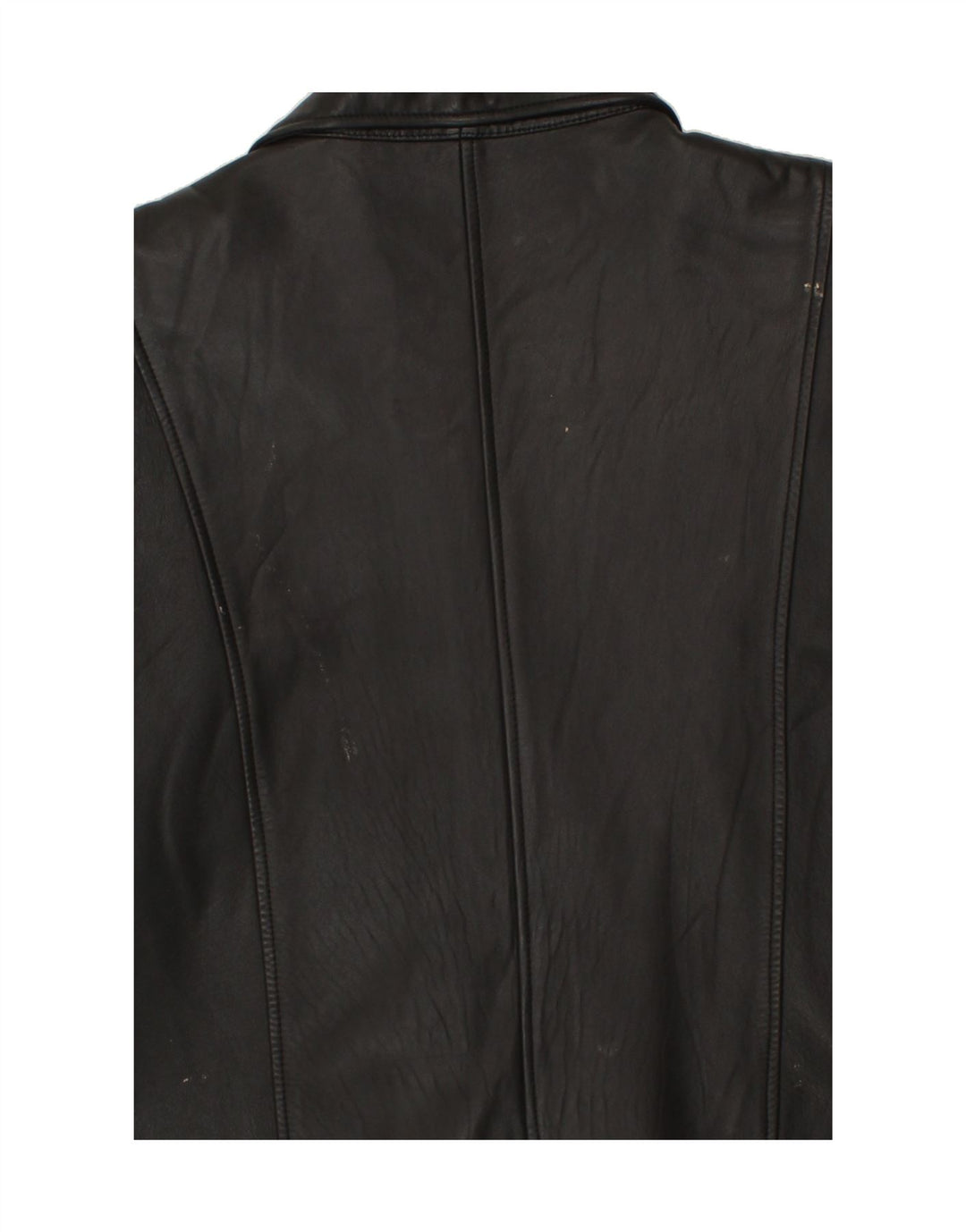 VINTAGE Womens Leather Coat UK 10 Small Black Vintage Vintage and Second-Hand Vintage from Messina Hembry 