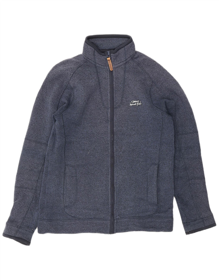 WEIRD FISH Mens Tracksuit Top Jacket Small Navy Blue Polyester