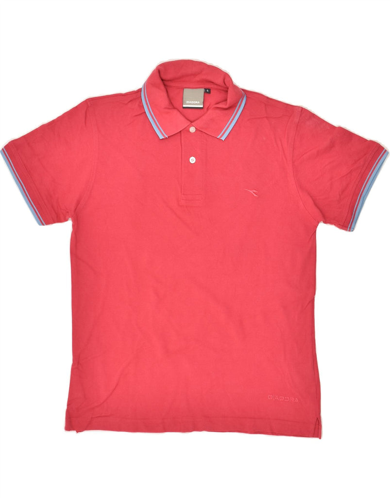 DIADORA Mens Polo Shirt Small Pink Cotton | Vintage Diadora | Thrift | Second-Hand Diadora | Used Clothing | Messina Hembry 