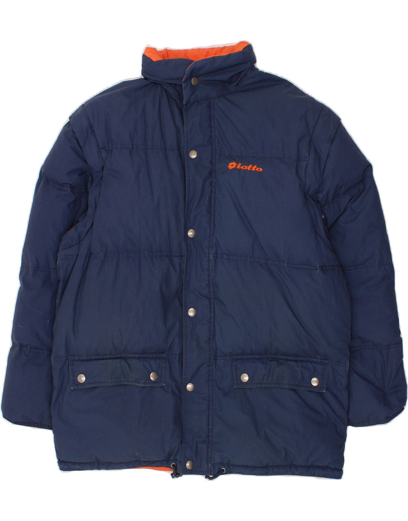 LOTTO Mens Reversible Padded Jacket UK 40 Large Navy Blue Vintage Lotto and Second-Hand Lotto from Messina Hembry 