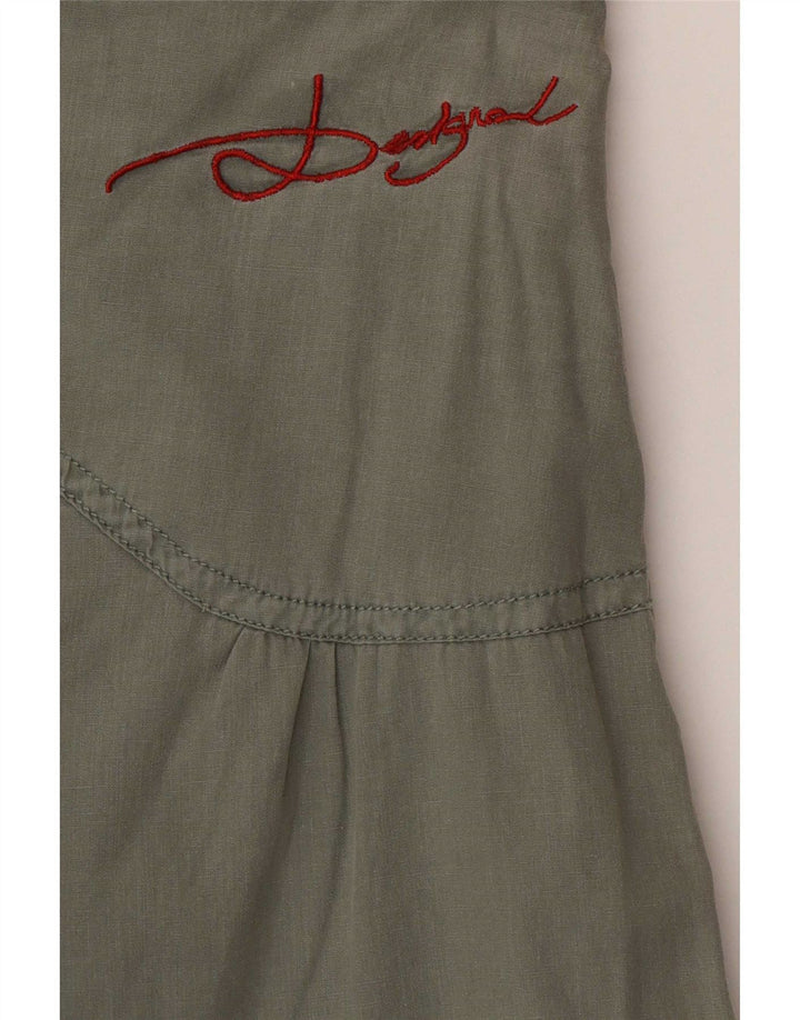 Desigual Womens Bubble Skirt W30 Medium Khaki Floral