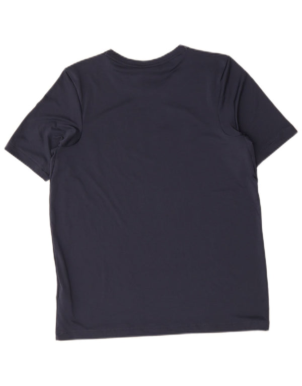Nike Boys Dri Fit Graphic T-Shirt Top 13-14 Years XL Navy Blue Polyester