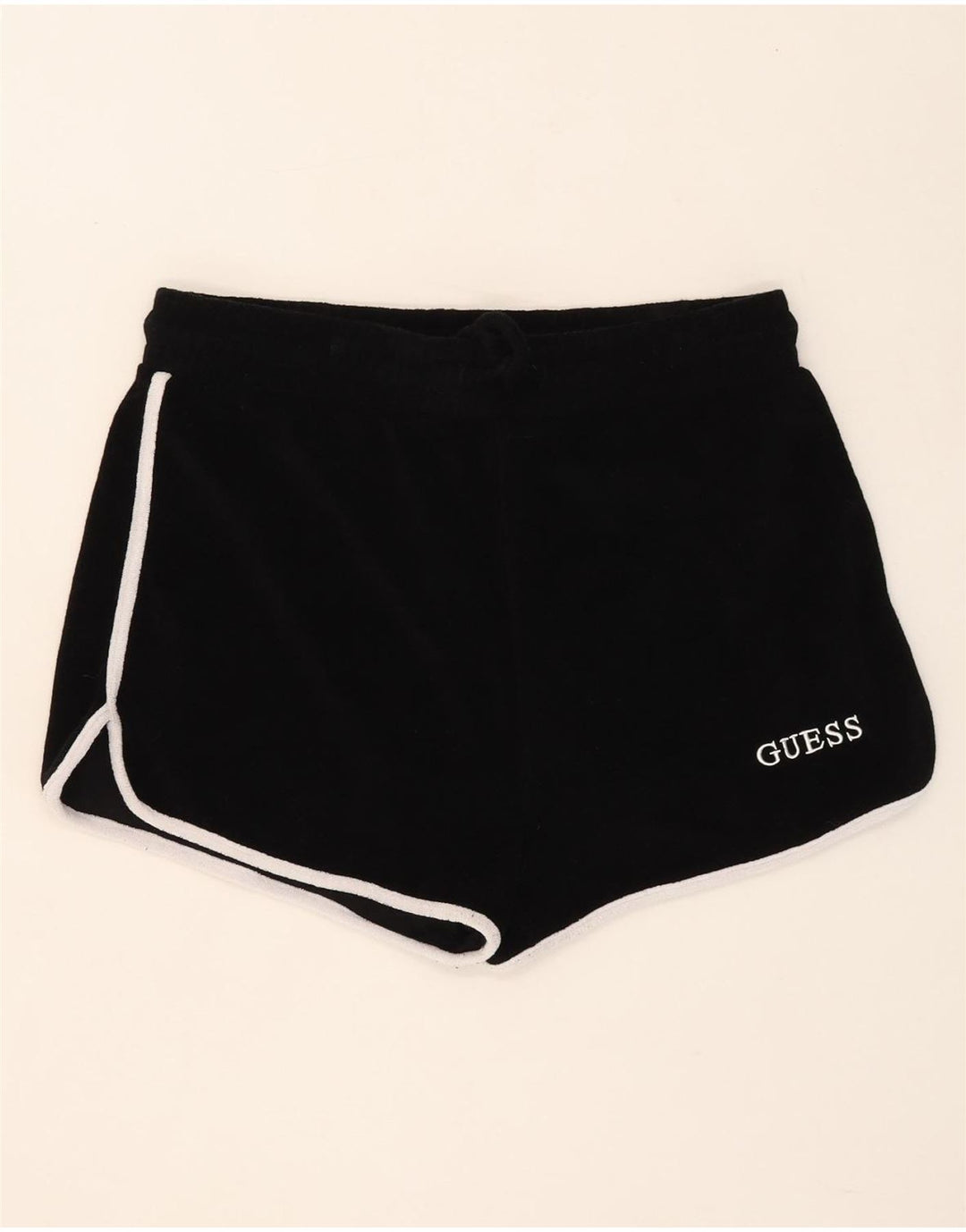 Guess Womens Sport Shorts UK 14 Large Black Cotton