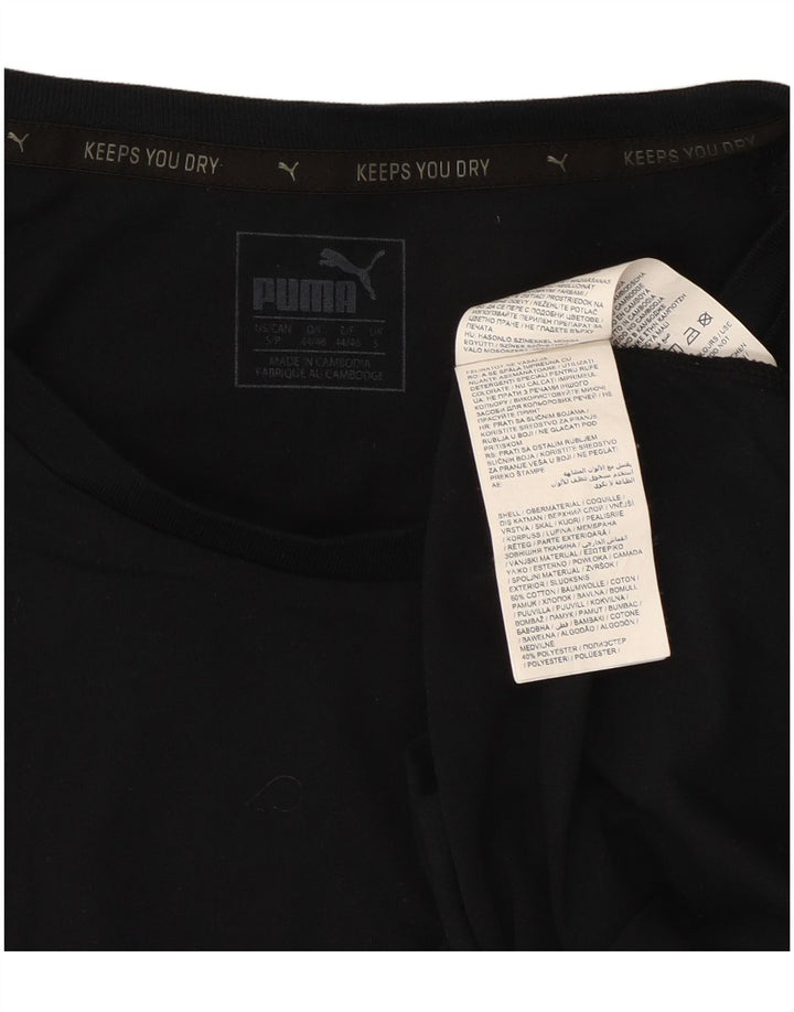 Puma Mens T-Shirt Top Small Black Cotton