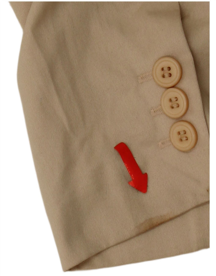 Balloon Womens 2 Button Blazer Jacket UK 18 XL Beige Cotton