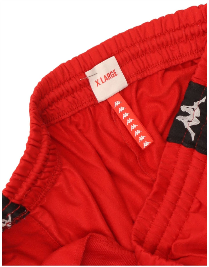 Kappa Mens Graphic Tracksuit Trousers XL Red