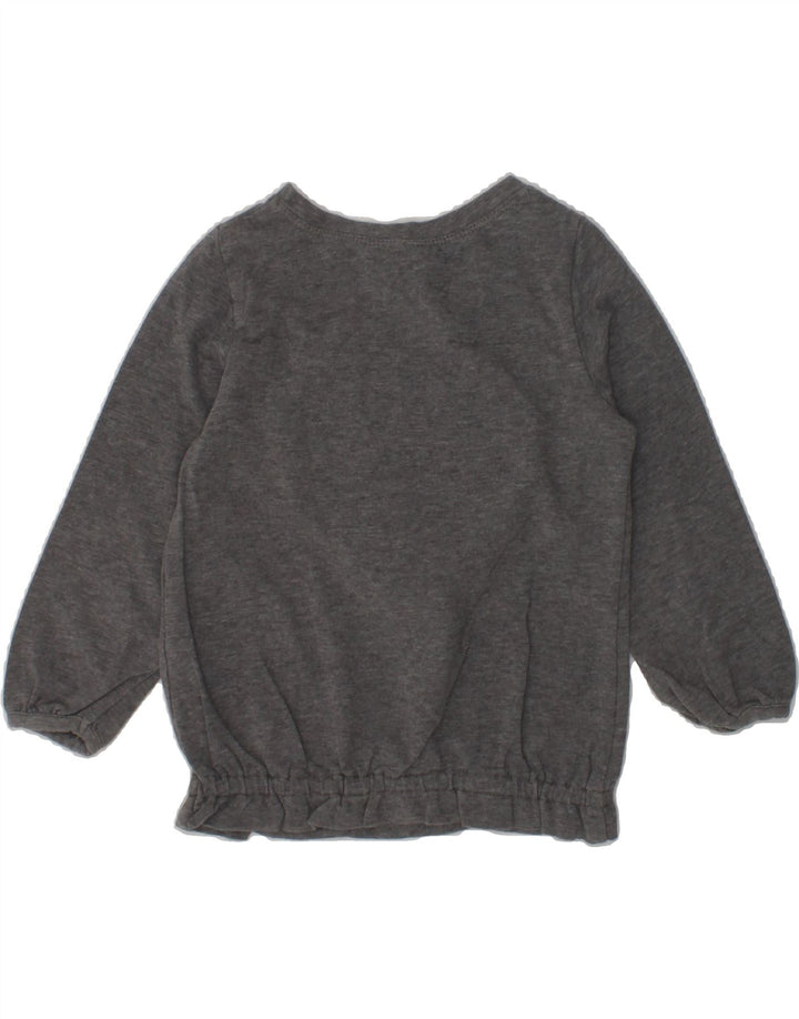 BENETTON Baby Girls Graphic Top Long Sleeve 18-24 Months Grey Geometric | Vintage Benetton | Thrift | Second-Hand Benetton | Used Clothing | Messina Hembry 