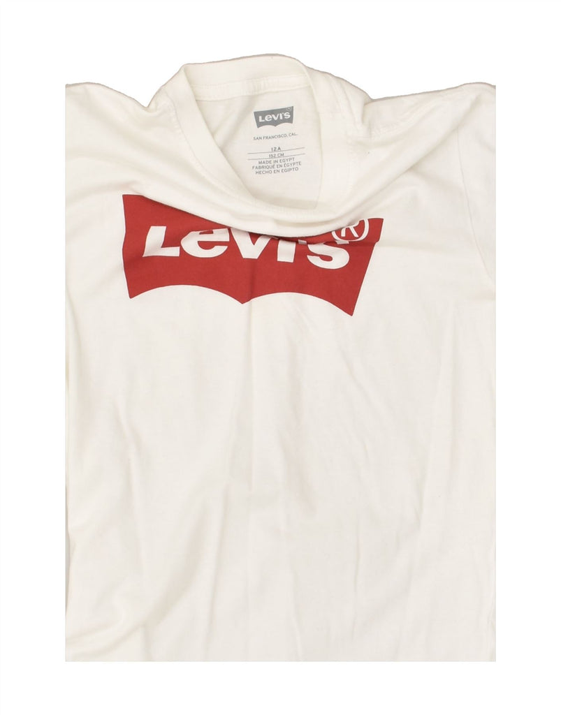 LEVI'S Boys Graphic T-Shirt Top 11-12 Years White Cotton | Vintage Levi's | Thrift | Second-Hand Levi's | Used Clothing | Messina Hembry 