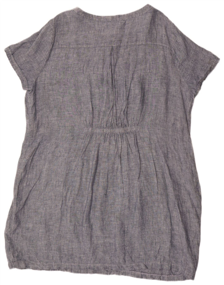 Marks & Spencer Womens Autograph Shift Dress UK 22 3XL Blue Linen