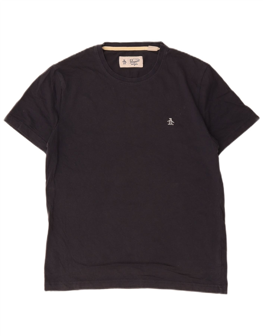 Penguin Mens T-Shirt Top Medium Navy Blue Cotton