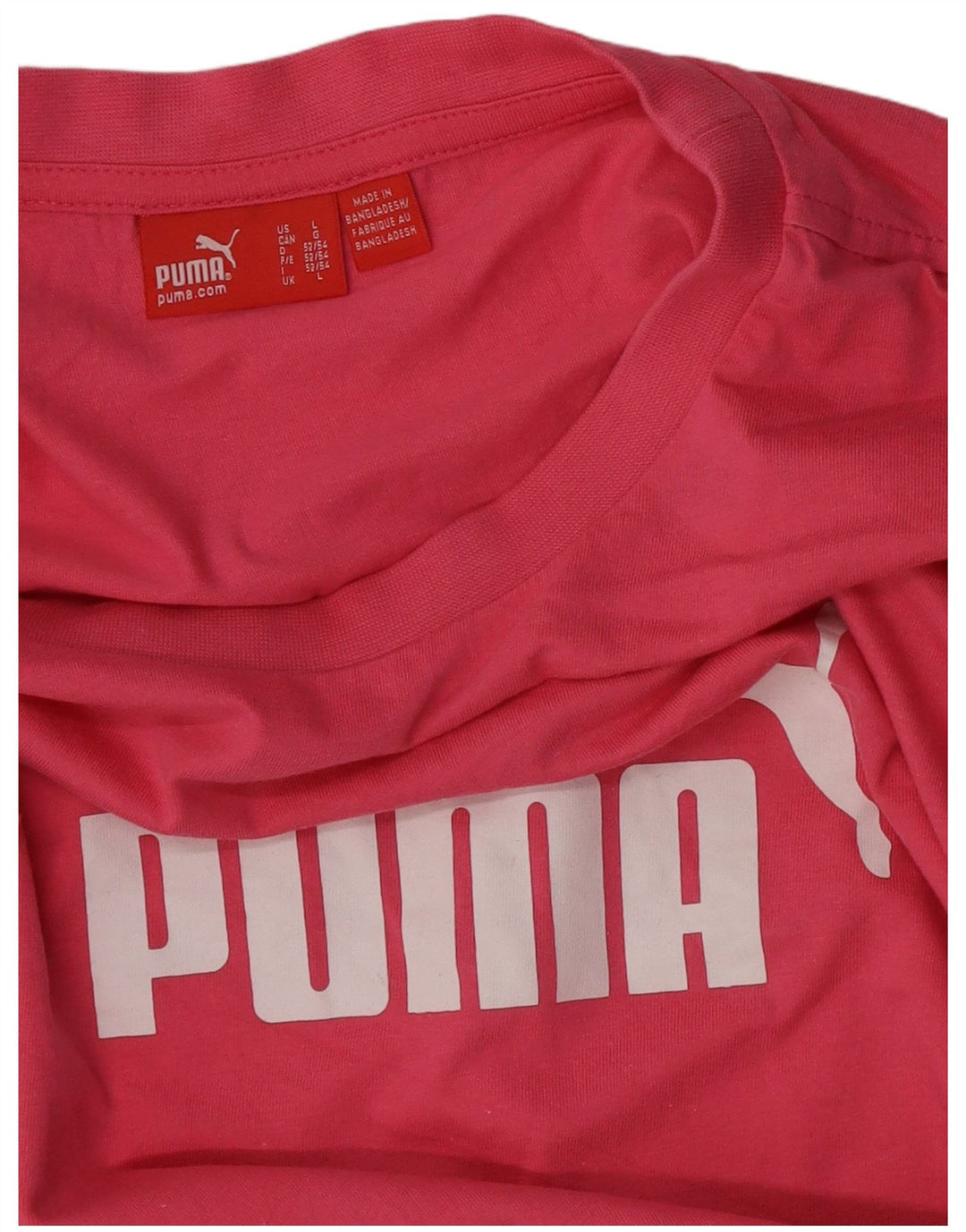 Puma Mens Graphic T-Shirt Top Large Pink