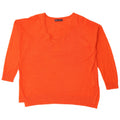 Marks & Spencer Womens Oversized V-Neck Jumper Sweater UK 14 Large Orange