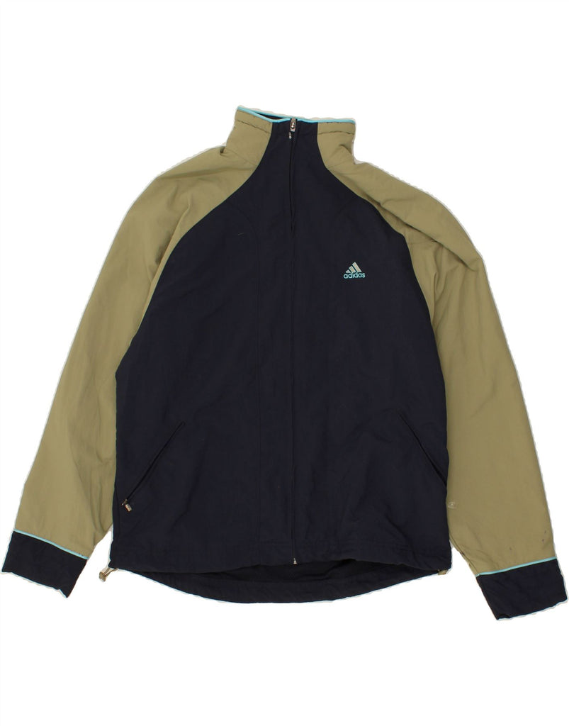 ADIDAS Boys Tracksuit Top Jacket 13-14 Years Navy Blue Colourblock Vintage Adidas and Second-Hand Adidas from Messina Hembry 