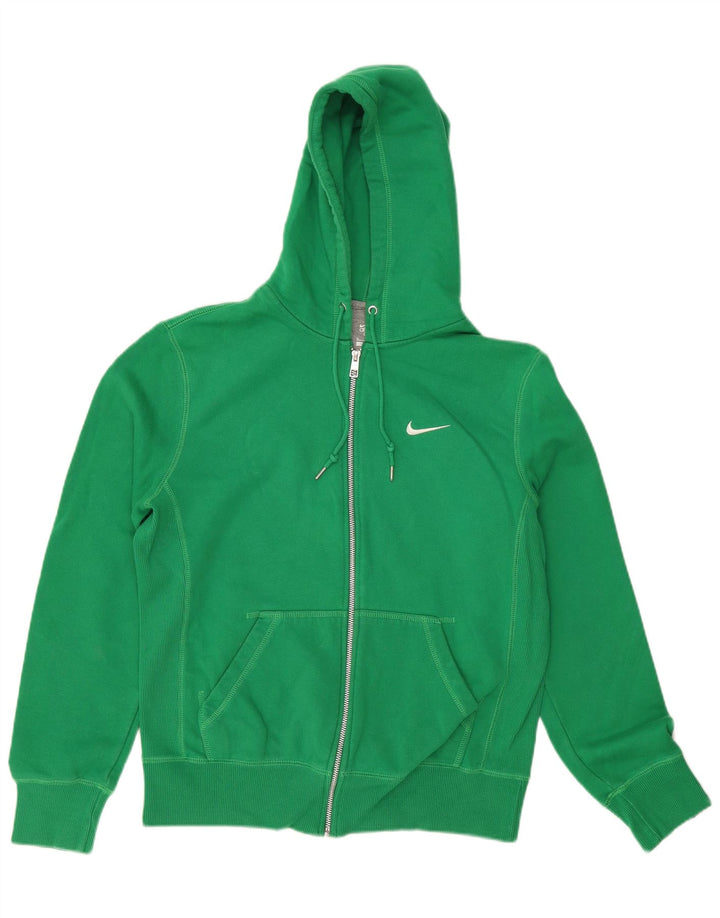 NIKE Mens Zip Hoodie Sweater Medium Green