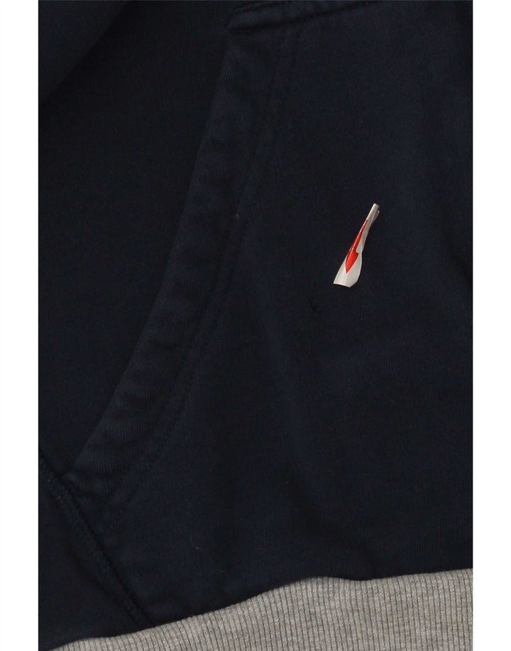 Adidas Mens Zip Hoodie Sweater Medium Navy Blue Cotton