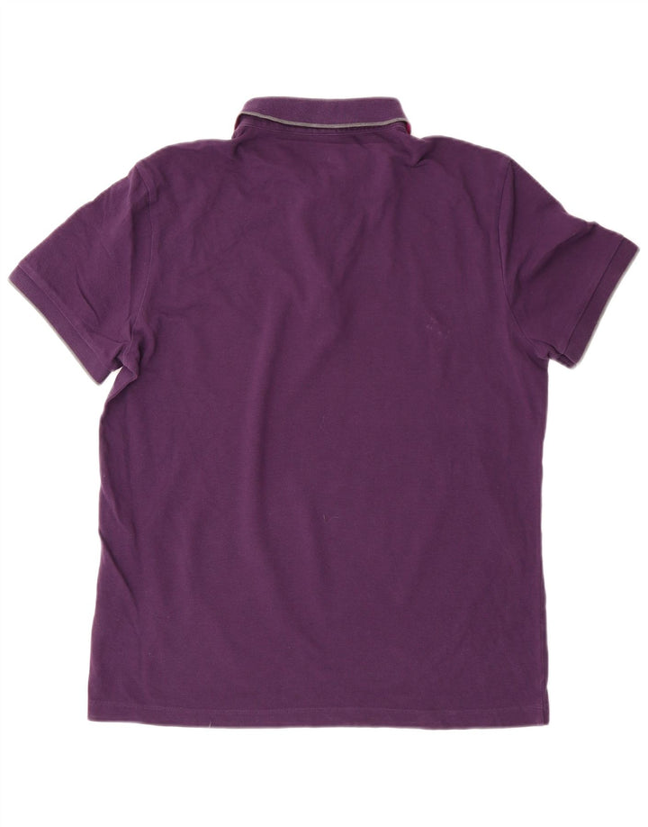 Hugo Boss Mens Regular Fit Polo Shirt Large Purple Cotton