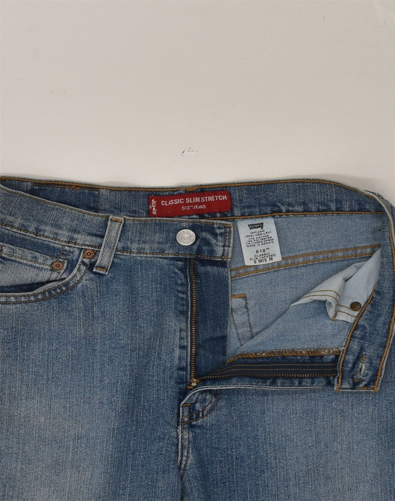 LEVI'S Womens 512 Classic Fit Slim Jeans US 8 Medium W27 L30 Blue Cotton | Vintage Levi's | Thrift | Second-Hand Levi's | Used Clothing | Messina Hembry 