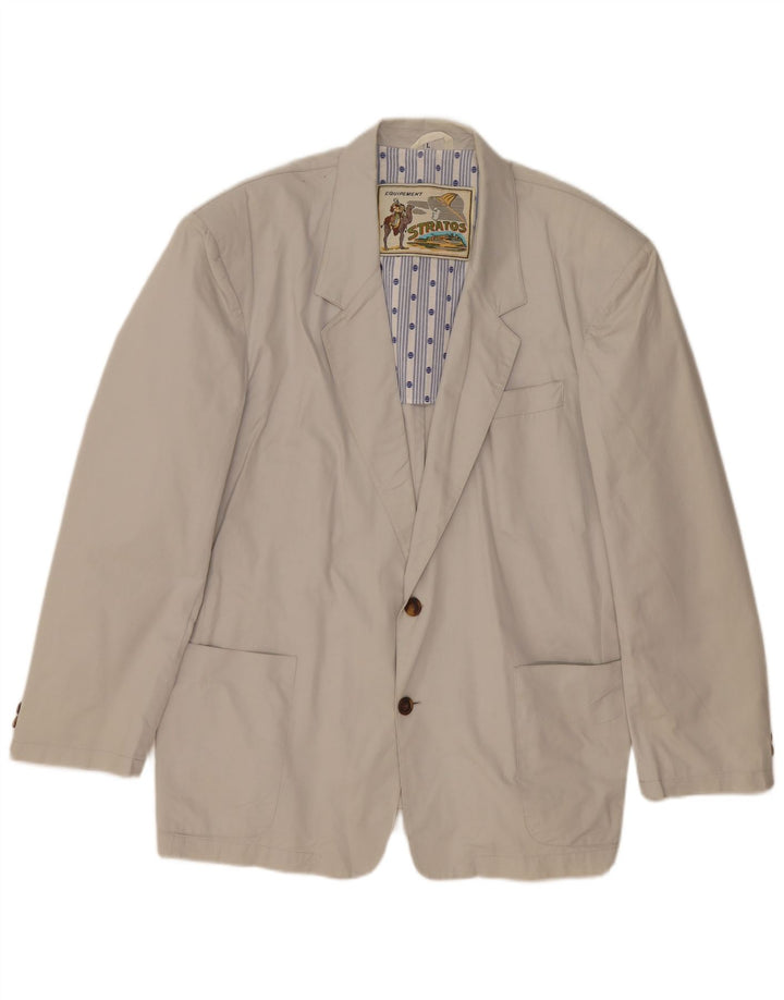EQUIPMENT Mens 2 Button Blazer Jacket UK 40 Large Grey Cotton