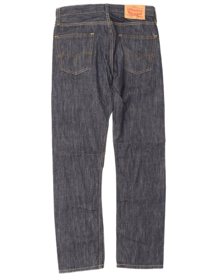 LEVI'S Mens 513 Slim Straight Jeans W30 L32 Navy Blue Cotton