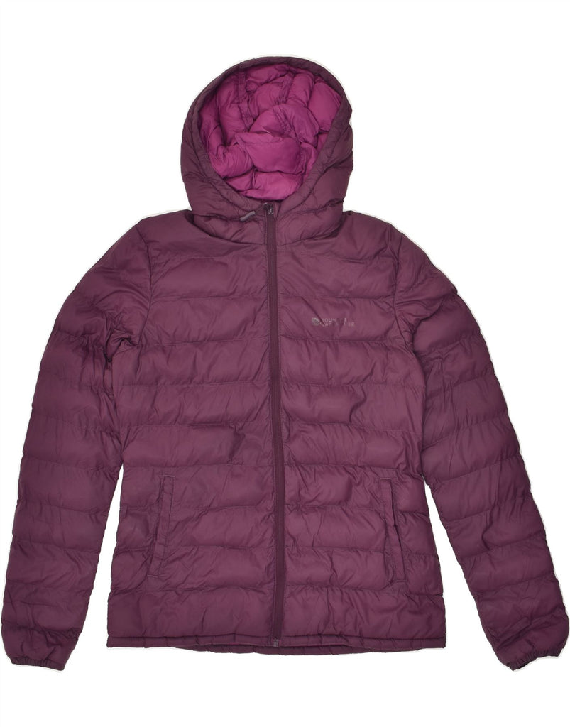 MOUNTAIN WAREHOUSE Womens Hooded Padded Jacket UK 10 Small Purple | Vintage Mountain Warehouse | Thrift | Second-Hand Mountain Warehouse | Used Clothing | Messina Hembry 