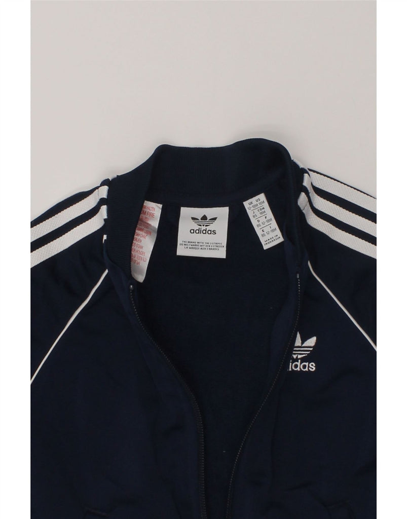 ADIDAS Baby Boys Tracksuit Top Jacket 12-18 Months Navy Blue Polyester | Vintage Adidas | Thrift | Second-Hand Adidas | Used Clothing | Messina Hembry 