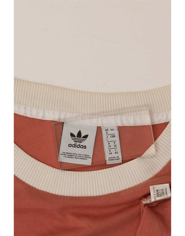 Adidas Womens T-Shirt Top UK 8 Small Pink