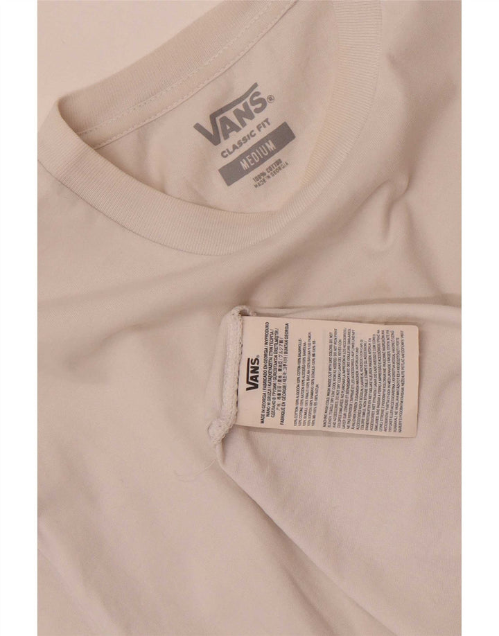 Vans Mens Classic Fit T-Shirt Top Medium White Cotton